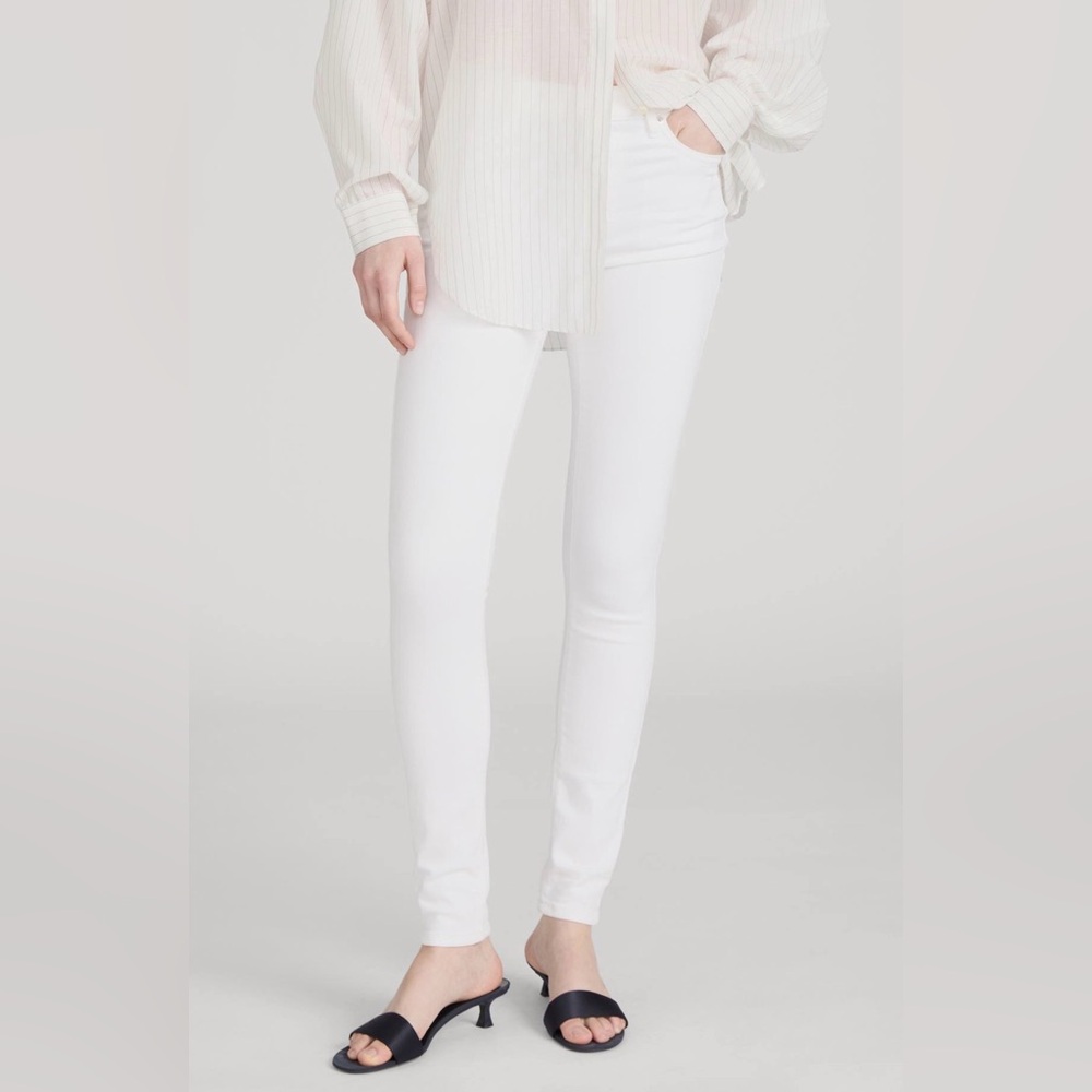 FRAME Denim White Le High Skinny Jeans, Size 27